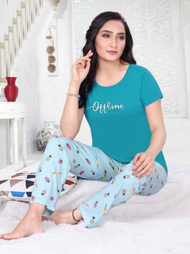Carrot 134 Shinker trendy Hosiery cotton latest  fabric Night Suits Collection